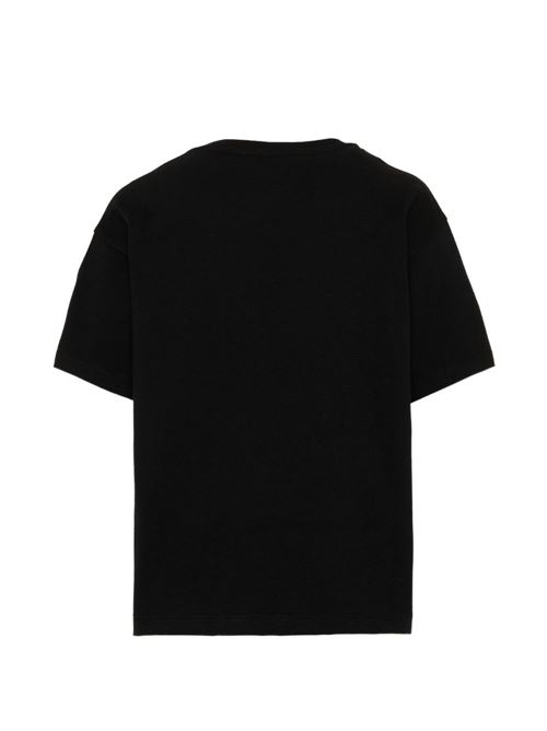 T-shirt bambino Kids nera con scritta logo frontale BALMAIN Kids | BZ8H01Z3672930BC